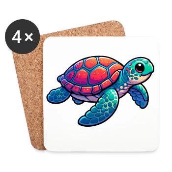 Turtle - Coasters (set of 4) - white - Front