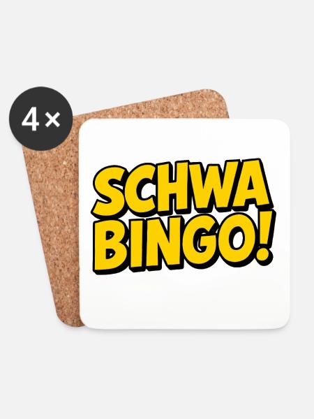 Schwabingo: Retro Wortwitz - Untersetzer (4er-Set) - Weiß