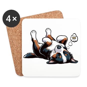Appenzeller Mountain Dog Mountain Dog Mountain Dog Mother - Coasters (set of 4) - white - Front