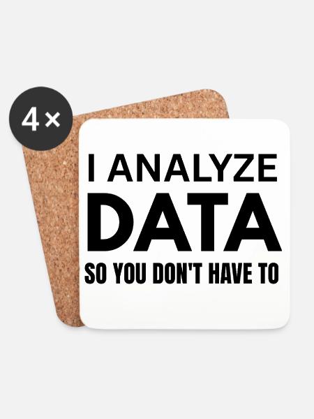 Lustiges Datenanalyst-Computer-Nerd-Geschenk für meinen Ehemann - Untersetzer (4er-Set) - Weiß