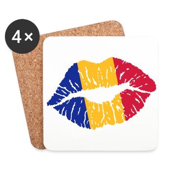 Kiss (Italy, France, Ireland) - Coasters (set of 4) - white - Front