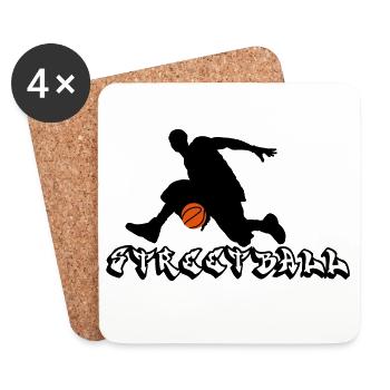 Basketball - Untersetzer (4er-Set) - Weiß - Vorne