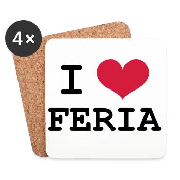 I Love Feria - Dessous de verre (lot de 4) - blanc - Devant