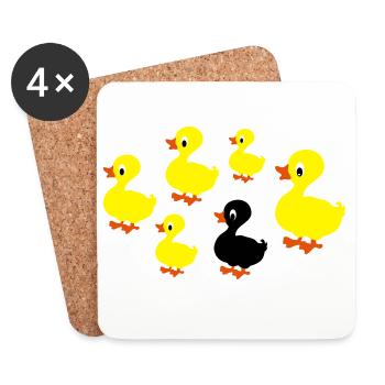 ducks - Coasters (set of 4) - white - Front