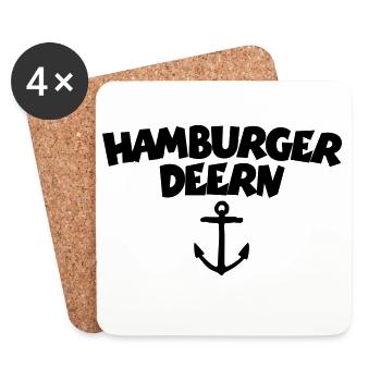 Hamburger Deern - Untersetzer (4er-Set) - Weiß - Vorne