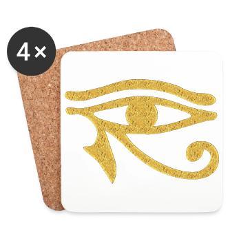 Egyptian symbol - Eye Of Horus 3 - Coasters (set of 4) - white - Front