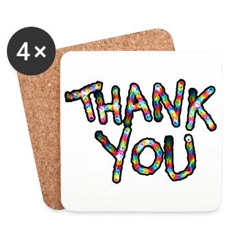 Thank You - Coasters (set of 4) - white - Front