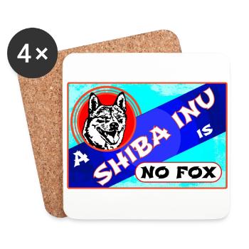 Shiba Inu Japan Pop - Untersetzer (4er-Set) - Weiß - Vorne