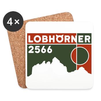 Lobhörner Ski de randonnée Randonnée Dépassement d’altitude - Dessous de verre (lot de 4) - blanc - Devant