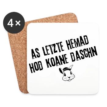 Das letzte Hemad Style | Redewendung - Untersetzer (4er-Set) - Weiß - Vorne