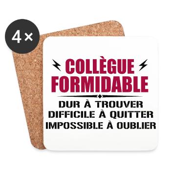 Formidable Colleague Hard to Find - Coasters (set of 4) - white - Front