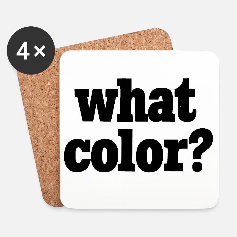 what color? - schwarz - Untersetzer (4er-Set) - Weiß