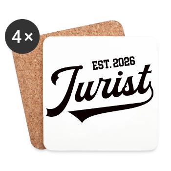 Jurist 2026 Diploma Study Law Study Student - Coasters (set of 4) - white - Front