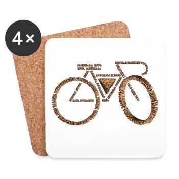 Bicycle Languages VCookie - Dessous de verre (lot de 4) - blanc - Devant