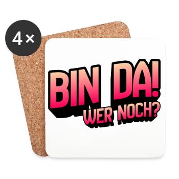 Bin Da Wer Noch Gradient - Untersetzer (4er-Set) - Weiß - Vorne