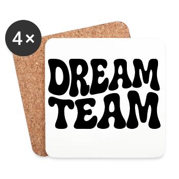 Dream Team siebziger funky groovy  - Untersetzer (4er-Set) - Weiß - Vorne