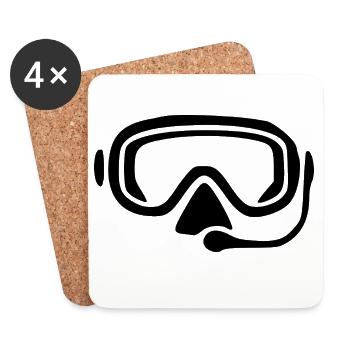 Lunettes de plongée cadeau pour plongeurs - Dessous de verre (lot de 4) - blanc - Devant