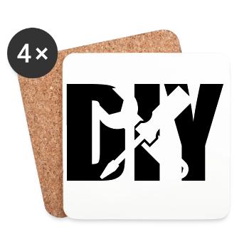 DIY - Dessous de verre (lot de 4) - blanc - Devant