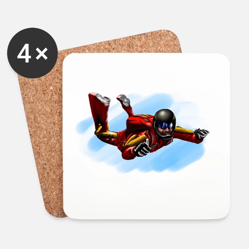 skydiver - Untersetzer (4er-Set) - Weiß