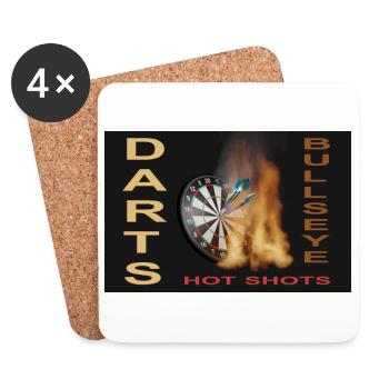 Darts, darts, darts, arrows, dartboard, dartboard - Coasters (set of 4) - white - Front