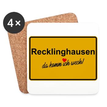 Recklinghausen da komm ich wech - Untersetzer (4er-Set) - Weiß - Vorne