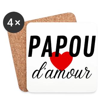 11 - Dessous de verre (lot de 4) - blanc - Devant