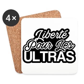 Liberté pour les Ultras - Dessous de verre (lot de 4) - blanc - Devant