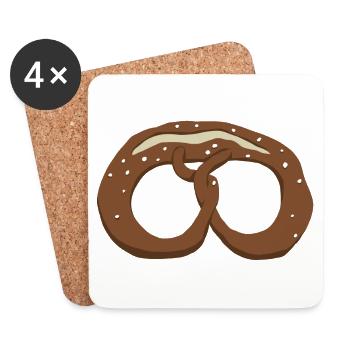 Brezel - Untersetzer (4er-Set) - Weiß - Vorne