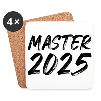Master 2025 - Coasters (set of 4) - white - Front