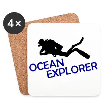 OCEAN EXPLORER - Untersetzer (4er-Set) - Weiß - Vorne