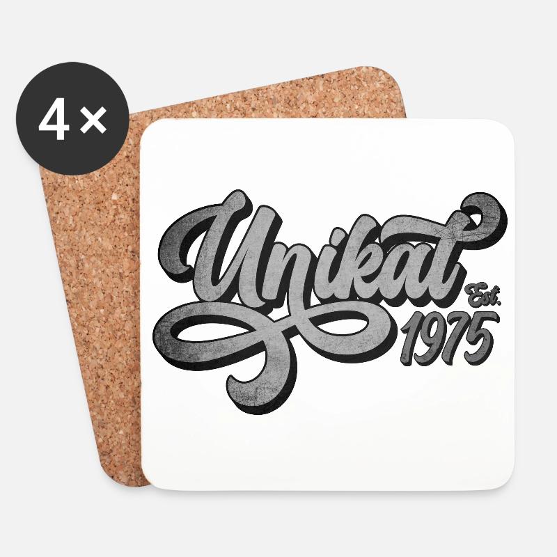 Unikat Est. 1975 - Untersetzer (4er-Set) - Weiß