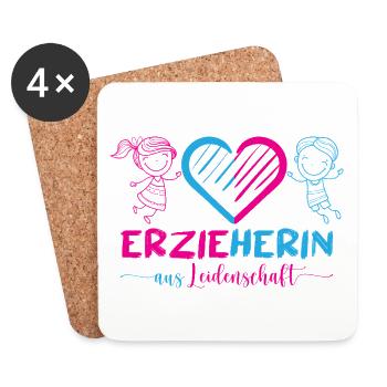 Kindergarten Kindergarten Profession Kindergarten Teacher - Coasters (set of 4) - white - Front