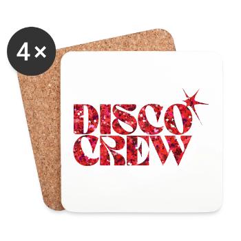 Disco Crew Red Neon Splash - Dessous de verre (lot de 4) - blanc - Devant