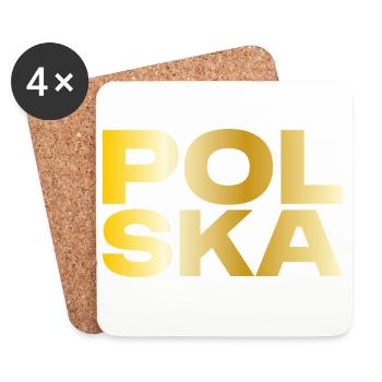 Don d’or Pologne-Polska - Dessous de verre (lot de 4) - blanc - Devant