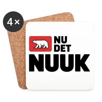 Nu Det Nuuk Herren-T-Shirt Greenland Polar Bear - Untersetzer (4er-Set) - Weiß - Vorne