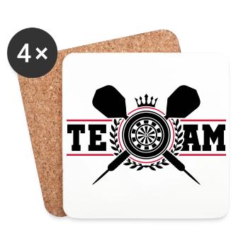 darts fléchettes fléchettes de fléchettes équipe - Dessous de verre (lot de 4) - blanc - Devant
