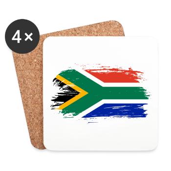 South Africa flag - Coasters (set of 4) - white - Front