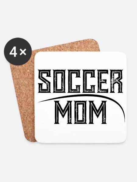 Soccer Mom - Coasters (set of 4) - white