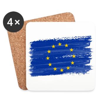 Europe Flag Stars Flag EU - Coasters (set of 4) - white - Front