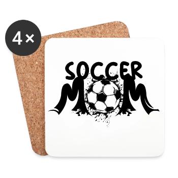 soccer mom cool Fußball Mutter Spieler Team icon - Untersetzer (4er-Set) - Weiß - Vorne