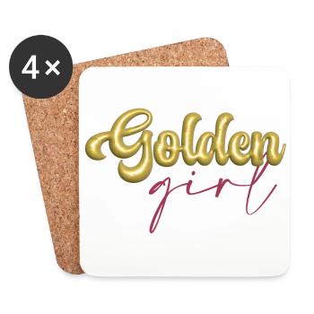 Golden girl - Dessous de verre (lot de 4) - blanc - Devant