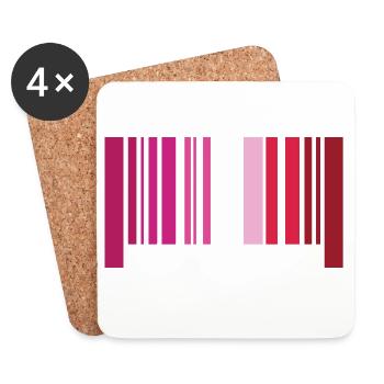 LGBT Pride Month - I Was Born This Way (Lesbian) - Coasters (set of 4) - white - Front