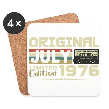 Birthday Gift July 1976 Born in July - Coasters (set of 4) - white - Front