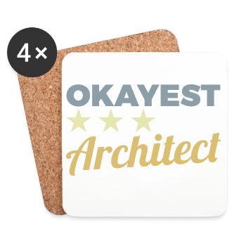 Okayest Architect - Coasters (set of 4) - white - Front