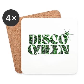 Disco Queen Design T-Shirt - Dessous de verre (lot de 4) - blanc - Devant