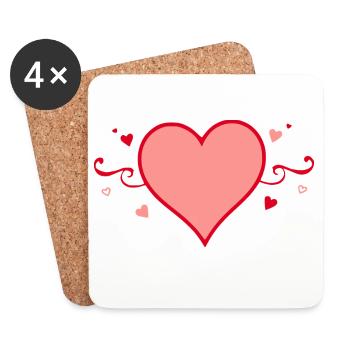 Gift Mother's Day Gift Mom Gifts - Coasters (set of 4) - white - Front