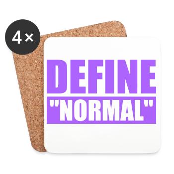 Define Normal Lustig Sarkastisch Definition Grafik - Untersetzer (4er-Set) - Weiß - Vorne