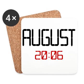 August 2006, 20. Geburtstag - Untersetzer (4er-Set) - Weiß - Vorne