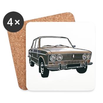 Lada 1500 VAZ 2103 Zhigul - Untersetzer (4er-Set) - Weiß - Vorne