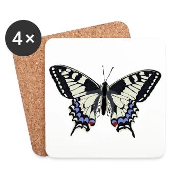 Schmetterling - Untersetzer (4er-Set) - Weiß - Vorne